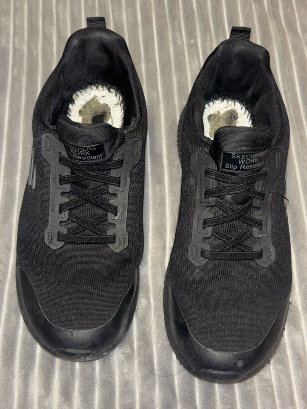 Skechers Black Slip-Resistant Work Sneakers